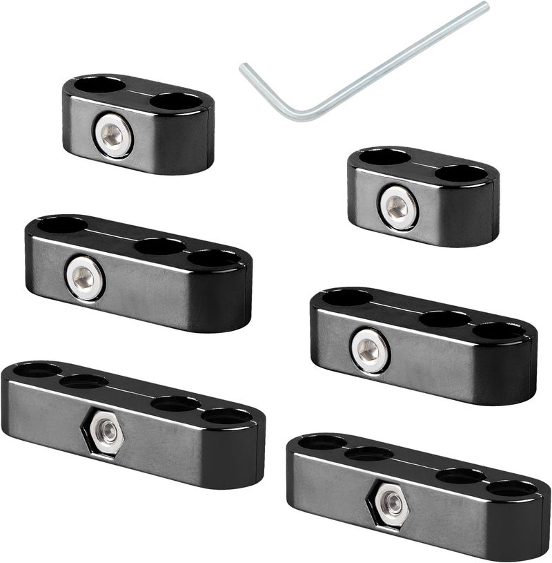 amavoler 6 Pcs Universal Spark Plug Wire Separators Kit Plasitic Fit for All 7mm 8mm 9.5mm Wire. (Black) - Image 1